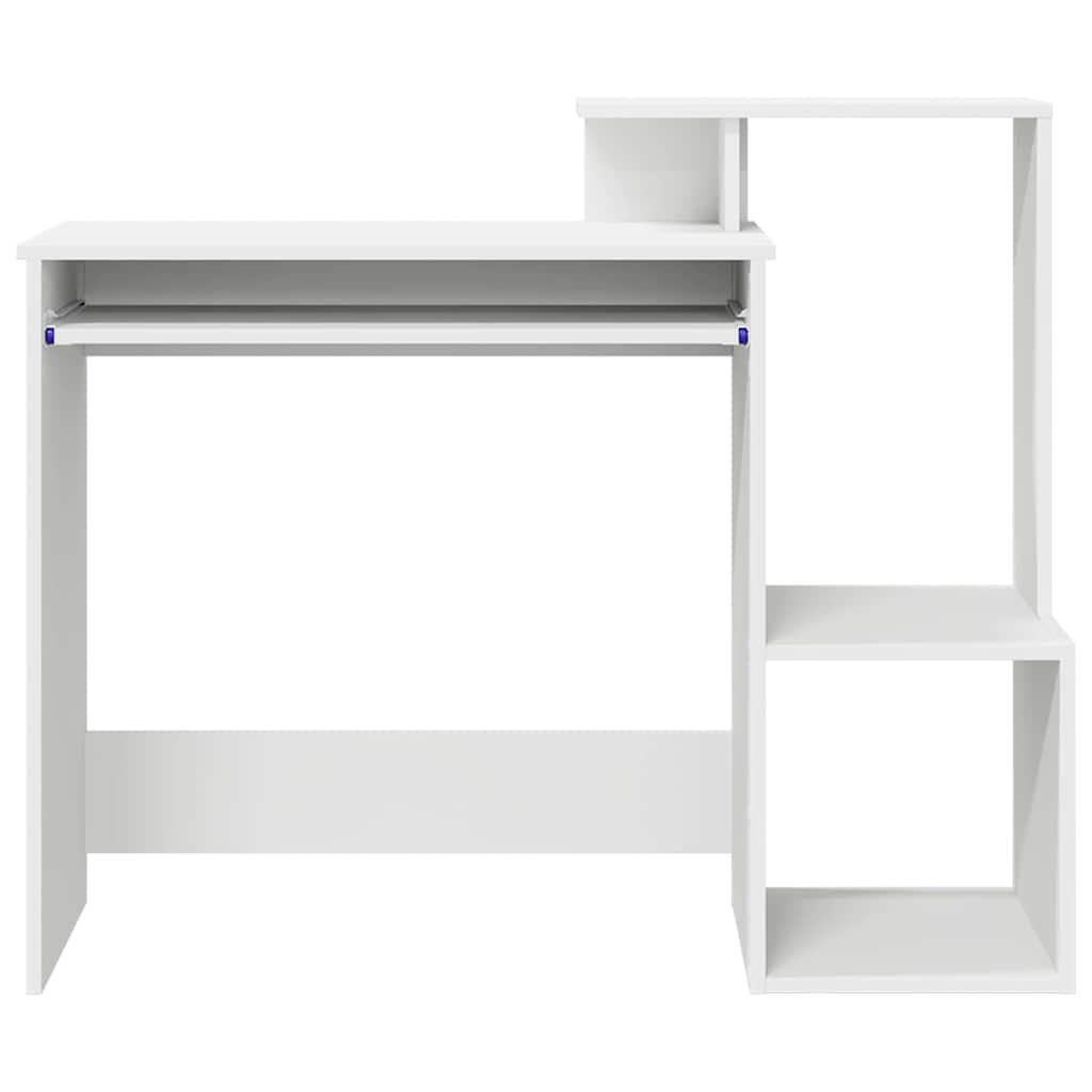 Galds ar plauktu Balts 106 x 40 x 88.5 cm Apstrādāta koksne