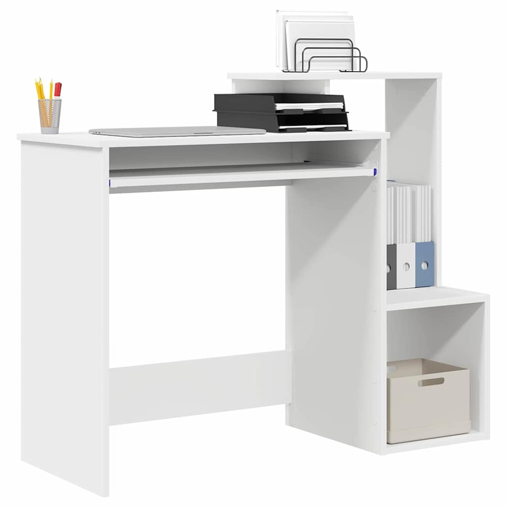 Galds ar plauktu Balts 106 x 40 x 88.5 cm Apstrādāta koksne