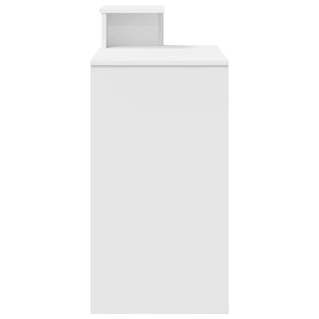 Galds ar plauktu Balts 106 x 40 x 88.5 cm Apstrādāta koksne