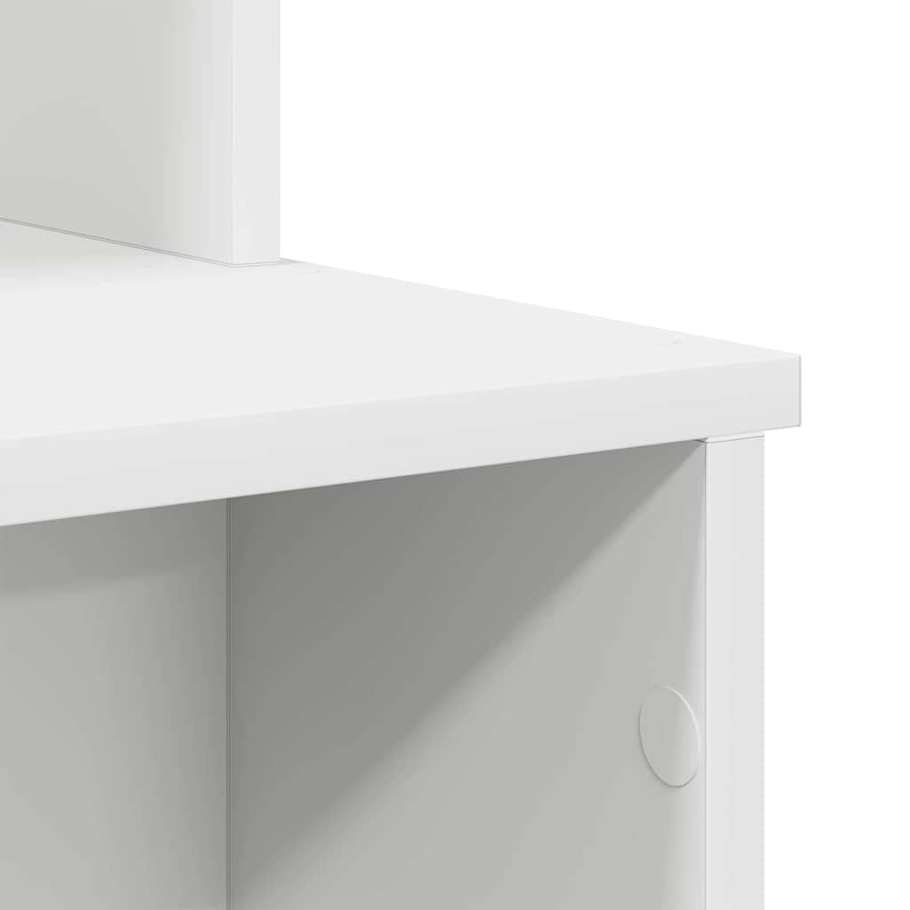 Stalas su saugykla Balta 120.5 x 44 x 88.5 cm Apdirbta mediena