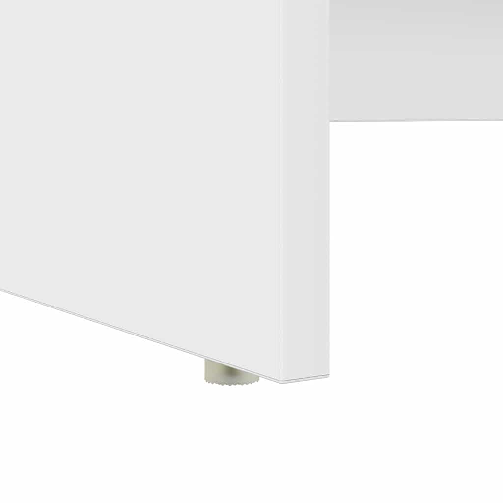Stalas su saugykla Balta 120.5 x 44 x 88.5 cm Apdirbta mediena