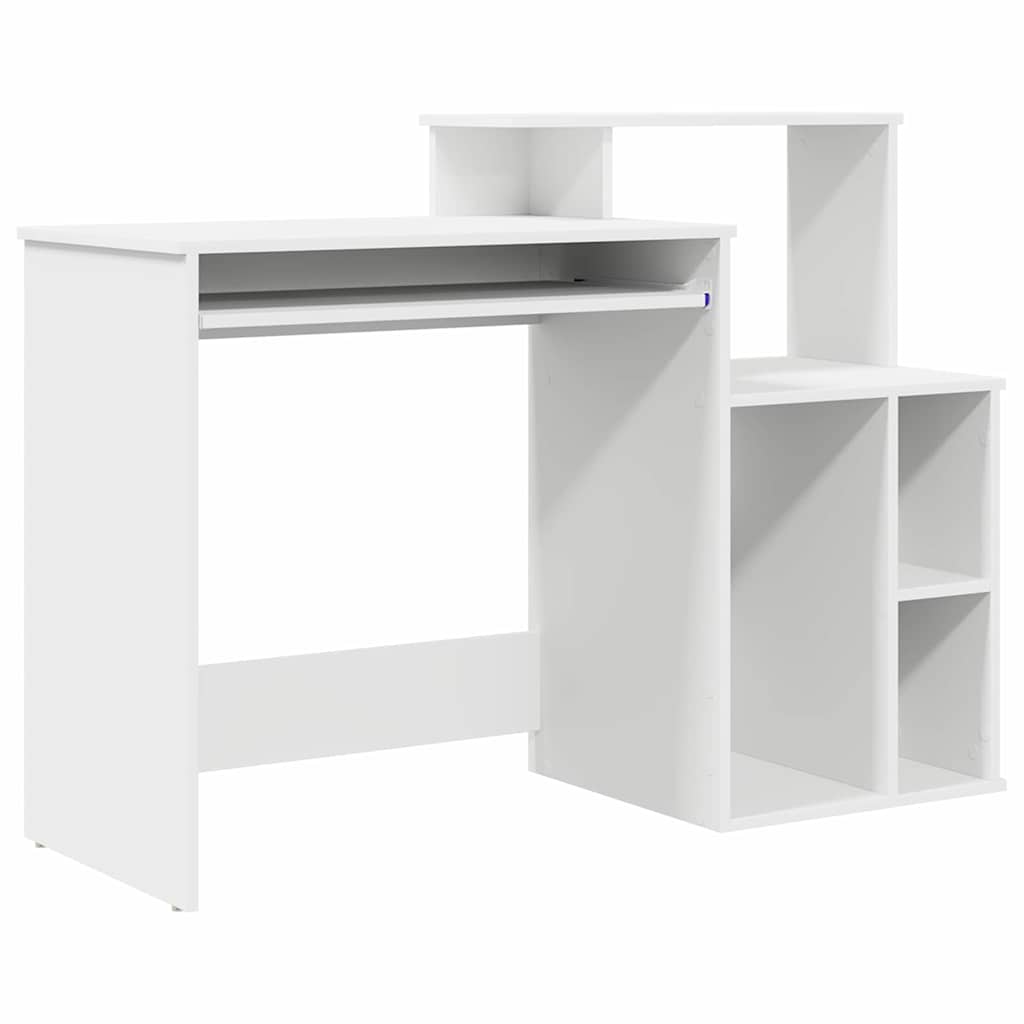 Stalas su saugykla Balta 120.5 x 44 x 88.5 cm Apdirbta mediena