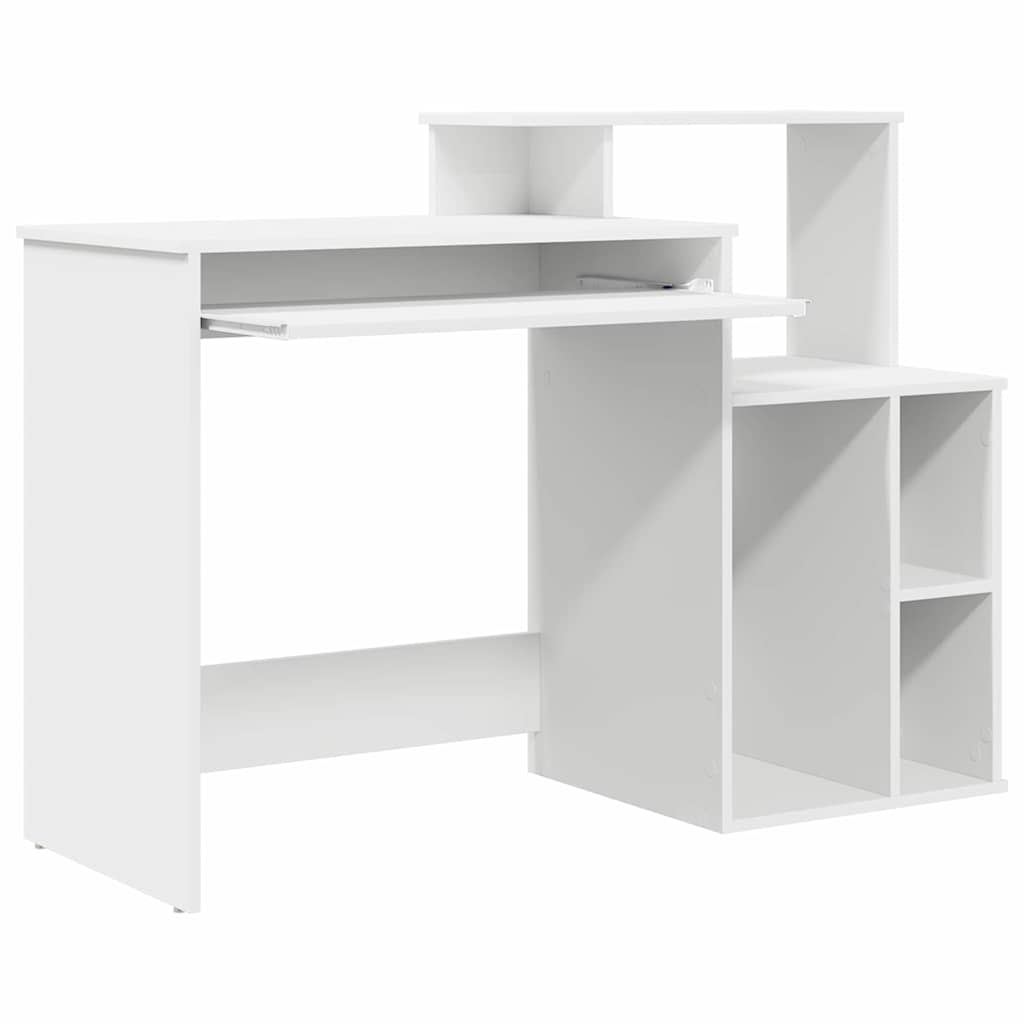 Stalas su saugykla Balta 120.5 x 44 x 88.5 cm Apdirbta mediena