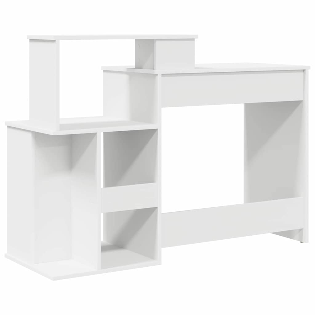 Stalas su saugykla Balta 120.5 x 44 x 88.5 cm Apdirbta mediena