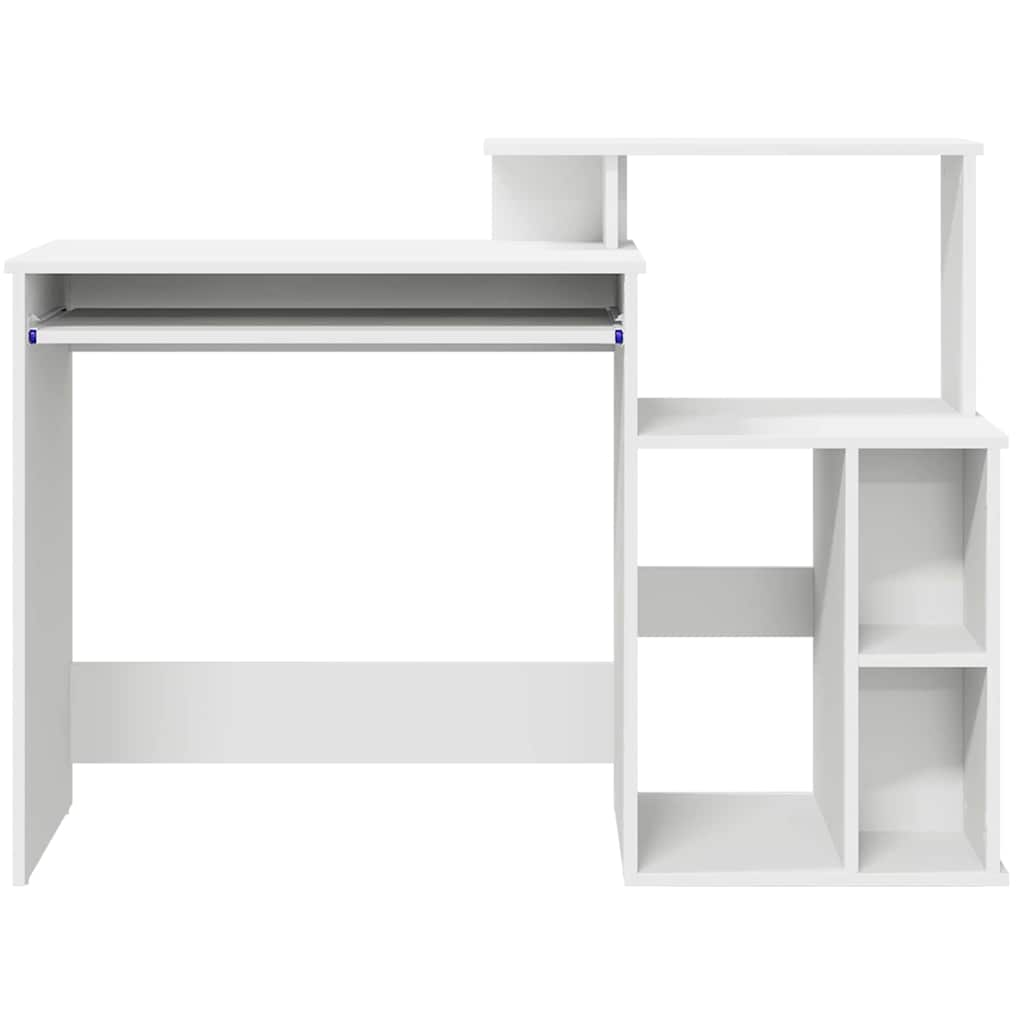 Stalas su saugykla Balta 120.5 x 44 x 88.5 cm Apdirbta mediena