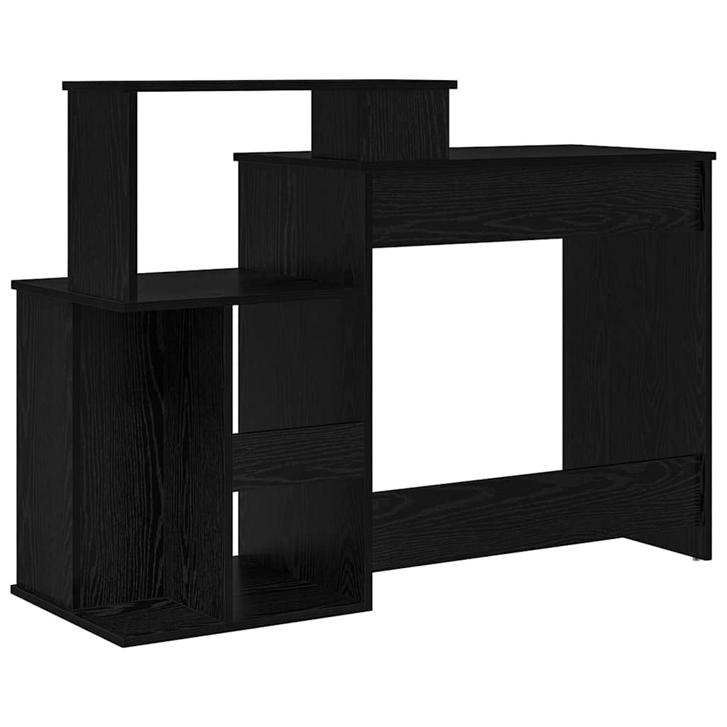 Stalas su saugykla Juodas ąžuolas 120.5 x 44 x 88.5 cm