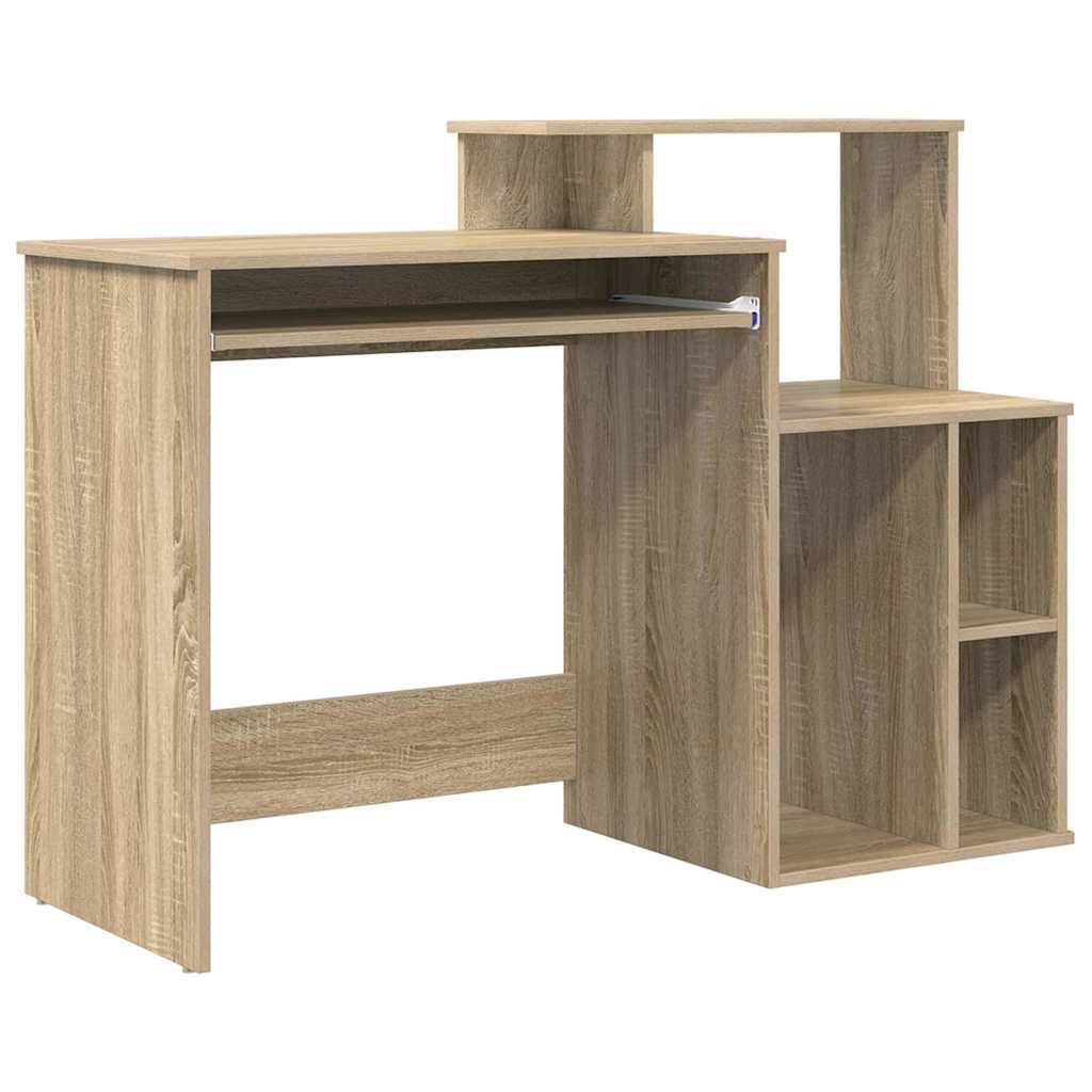 Stalas su saugykla Sonoma ąžuolas 120.5 x 44 x 88.5 cm