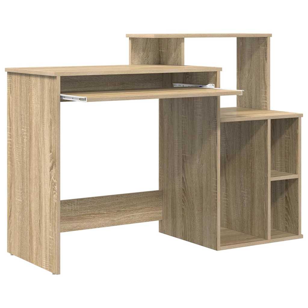 Stalas su saugykla Sonoma ąžuolas 120.5 x 44 x 88.5 cm