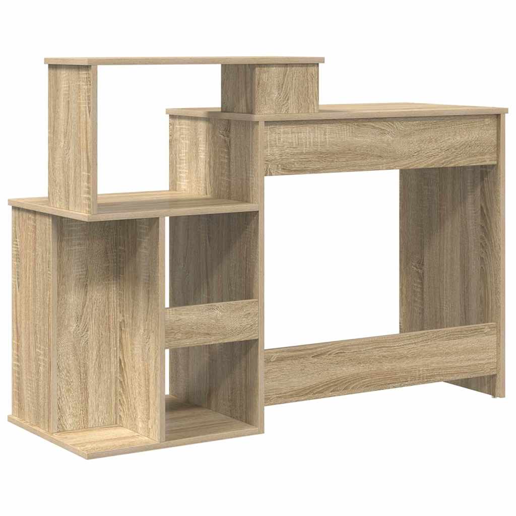 Stalas su saugykla Sonoma ąžuolas 120.5 x 44 x 88.5 cm