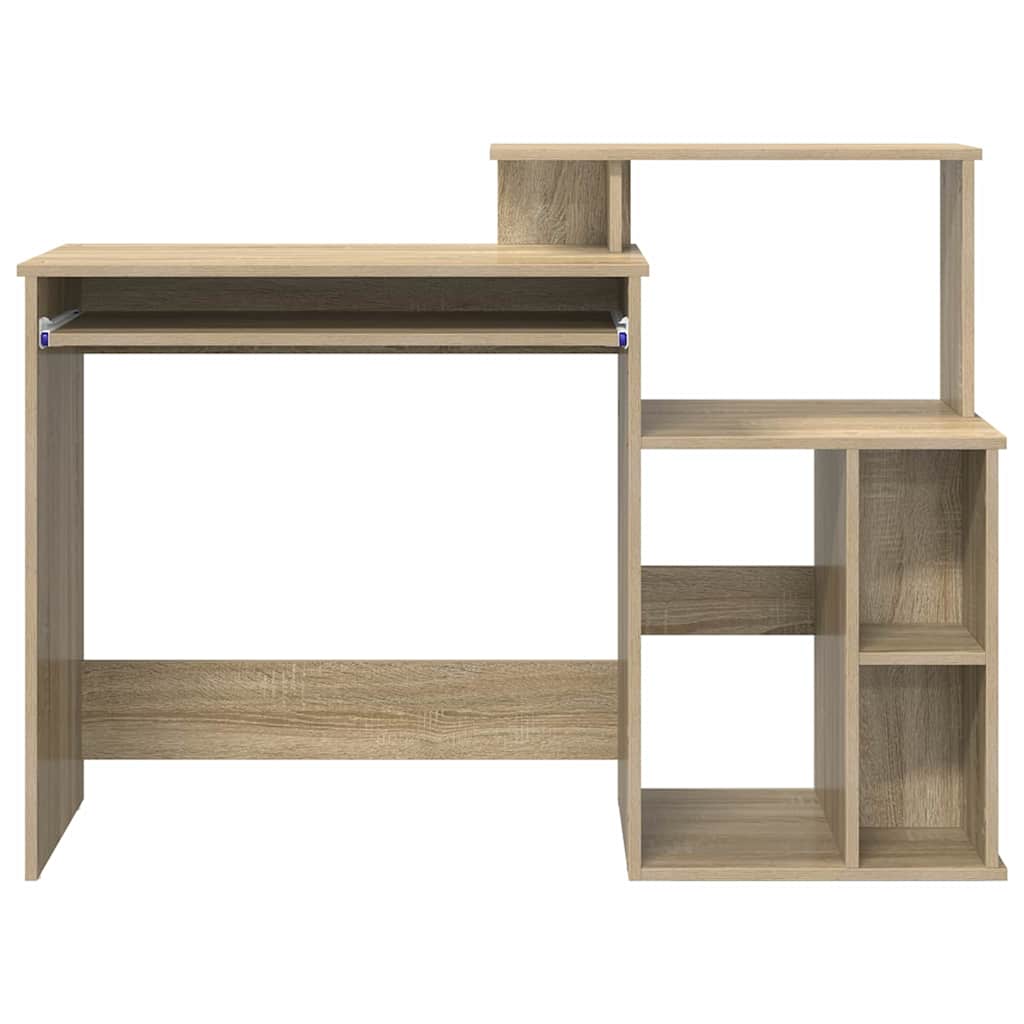 Stalas su saugykla Sonoma ąžuolas 120.5 x 44 x 88.5 cm