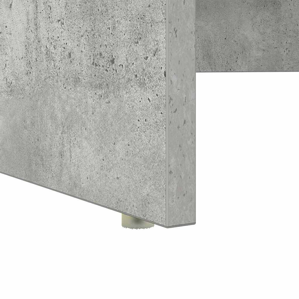 Table with Storage with Shelf Concrete Grey 120.5 x 44 x 88.5 cm