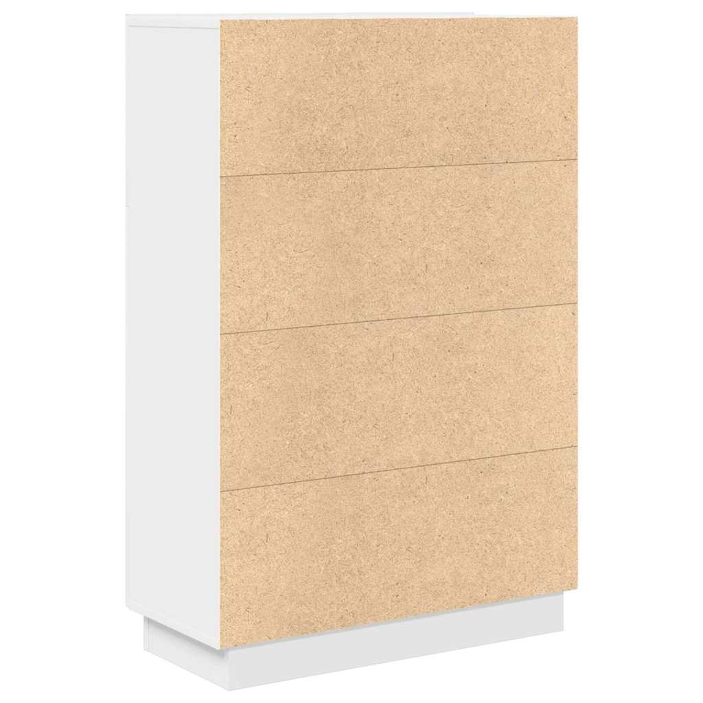 Desk with Shelf White 71.5 x 31.5 x 106.5 cm Engineered Wood
