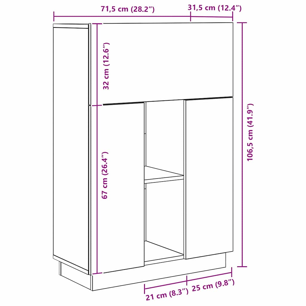 Stalas Juodas ąžuolas 71.5 x 31.5 x 106.5 cm Apdirbta mediena