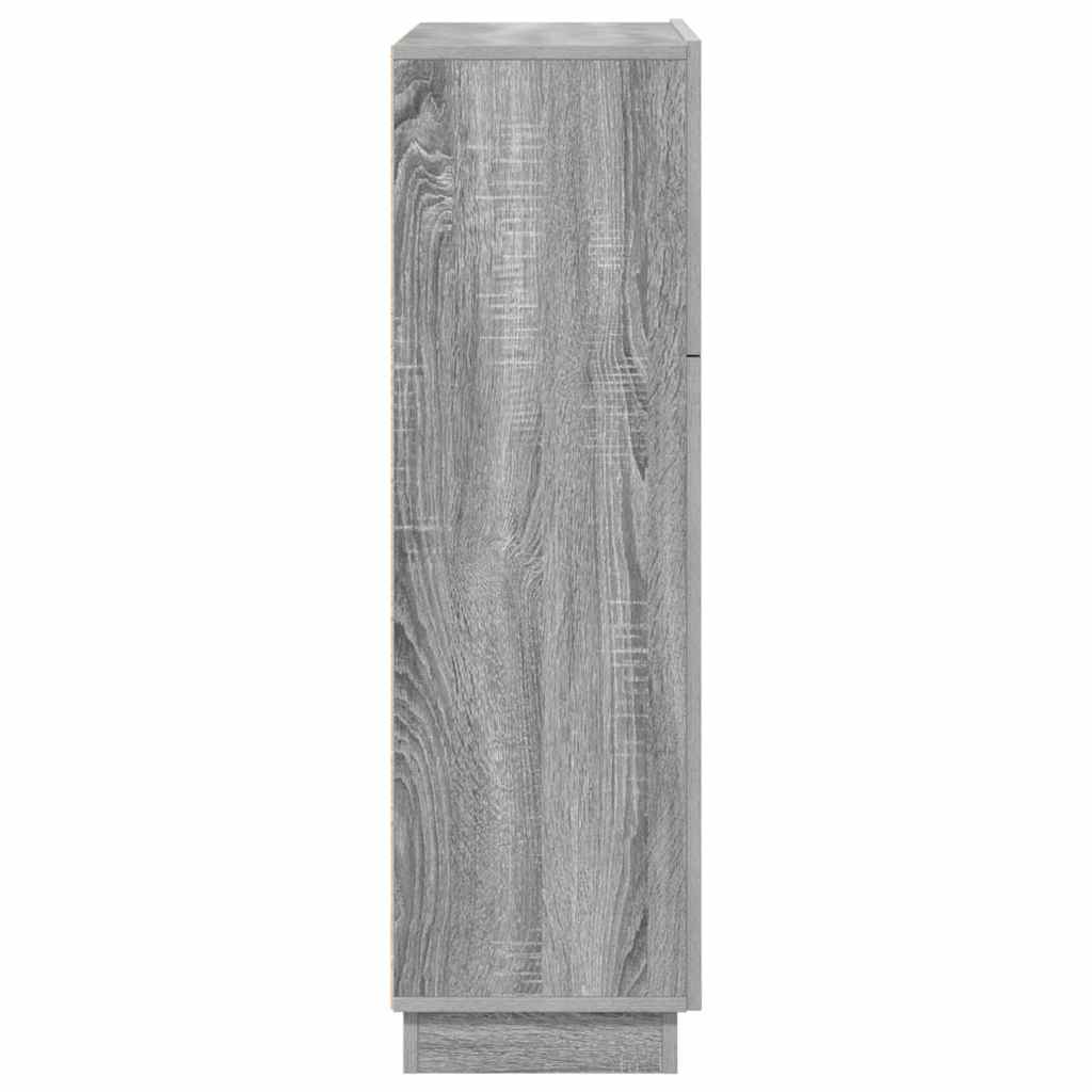 Galds ar plauktu pelēkā krāsā 71.5 x 31.5 x 106.5 cm apstrādāta koksne