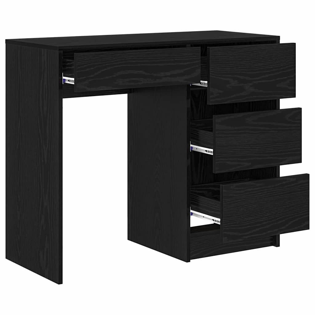 Stalas Juodas ąžuolas 90 x 37.5 x 75 cm Apdirbta mediena