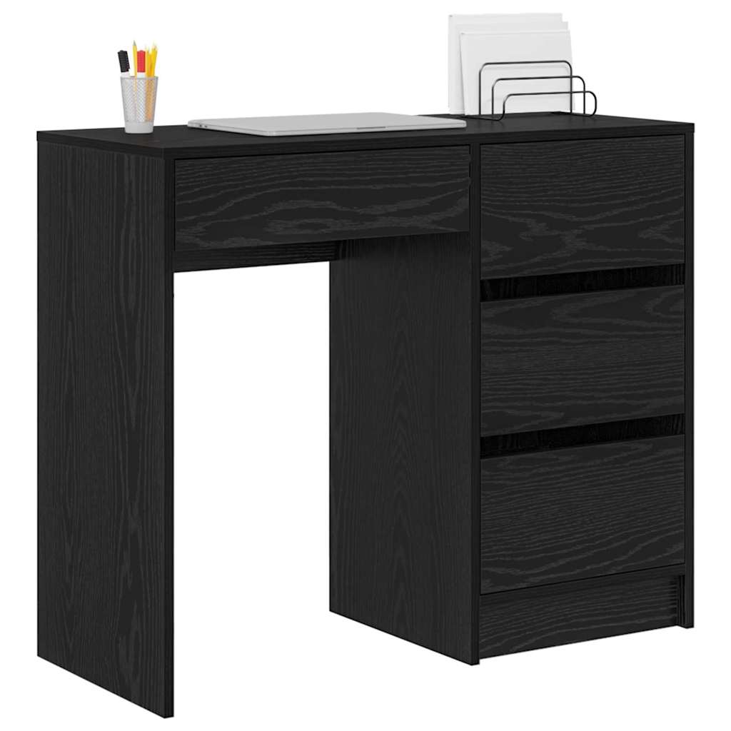Stalas Juodas ąžuolas 90 x 37.5 x 75 cm Apdirbta mediena