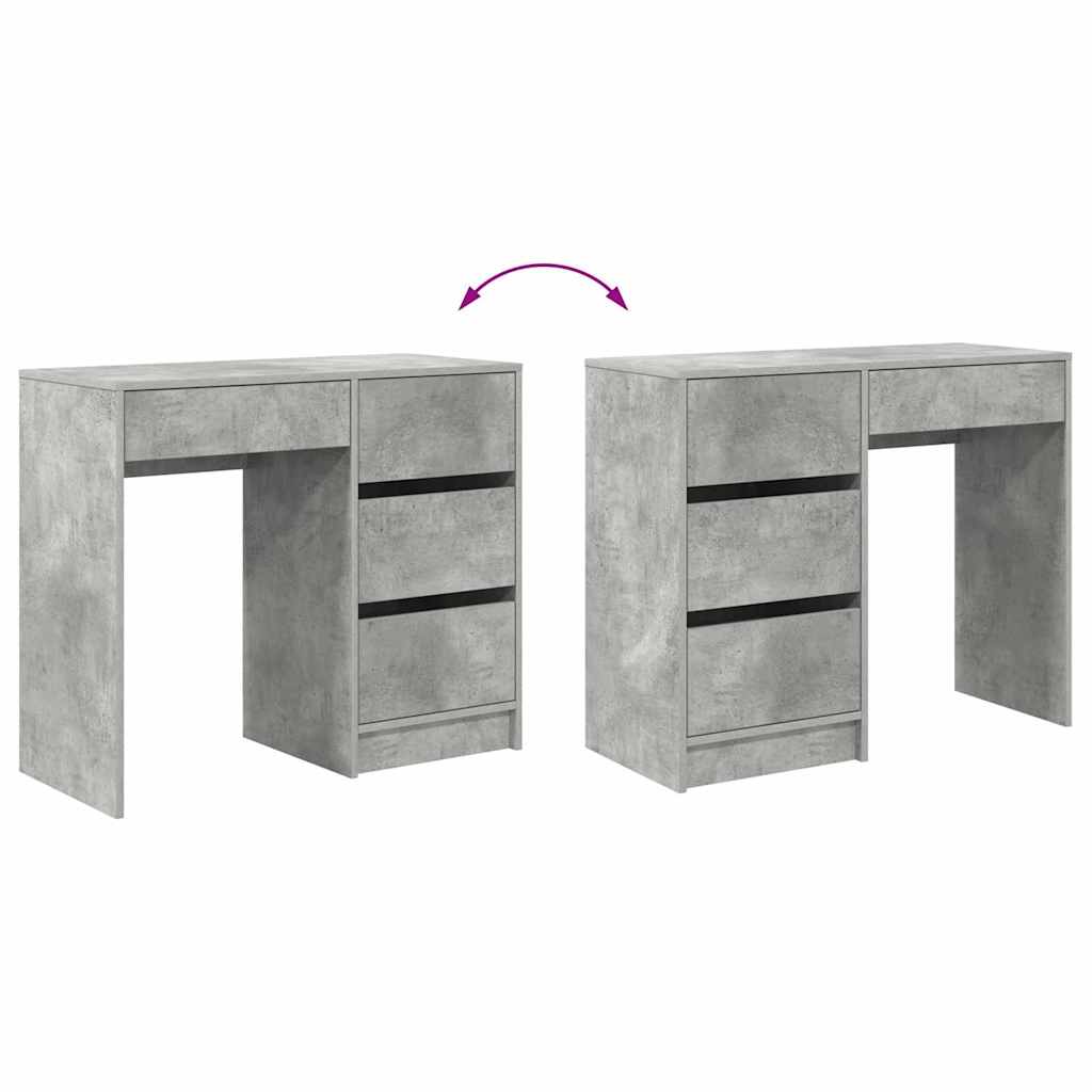 Stalas Betono pilka 90 x 37.5 x 75 cm Apdirbta mediena