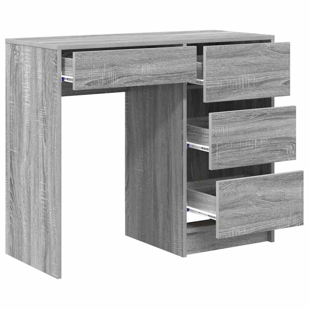 Table Gray Sonoma 90 x 37.5 x 75 cm Engineered Wood
