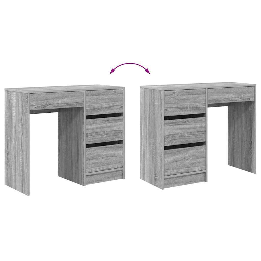 Table Gray Sonoma 90 x 37.5 x 75 cm Engineered Wood