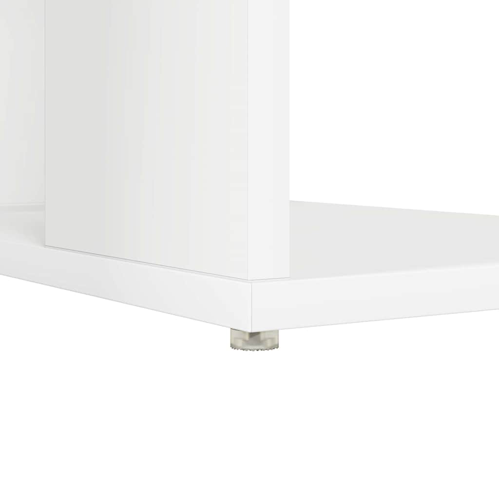 Stalas su saugojimu Balta 130 x 50.5 x 75 cm Apdirbta mediena