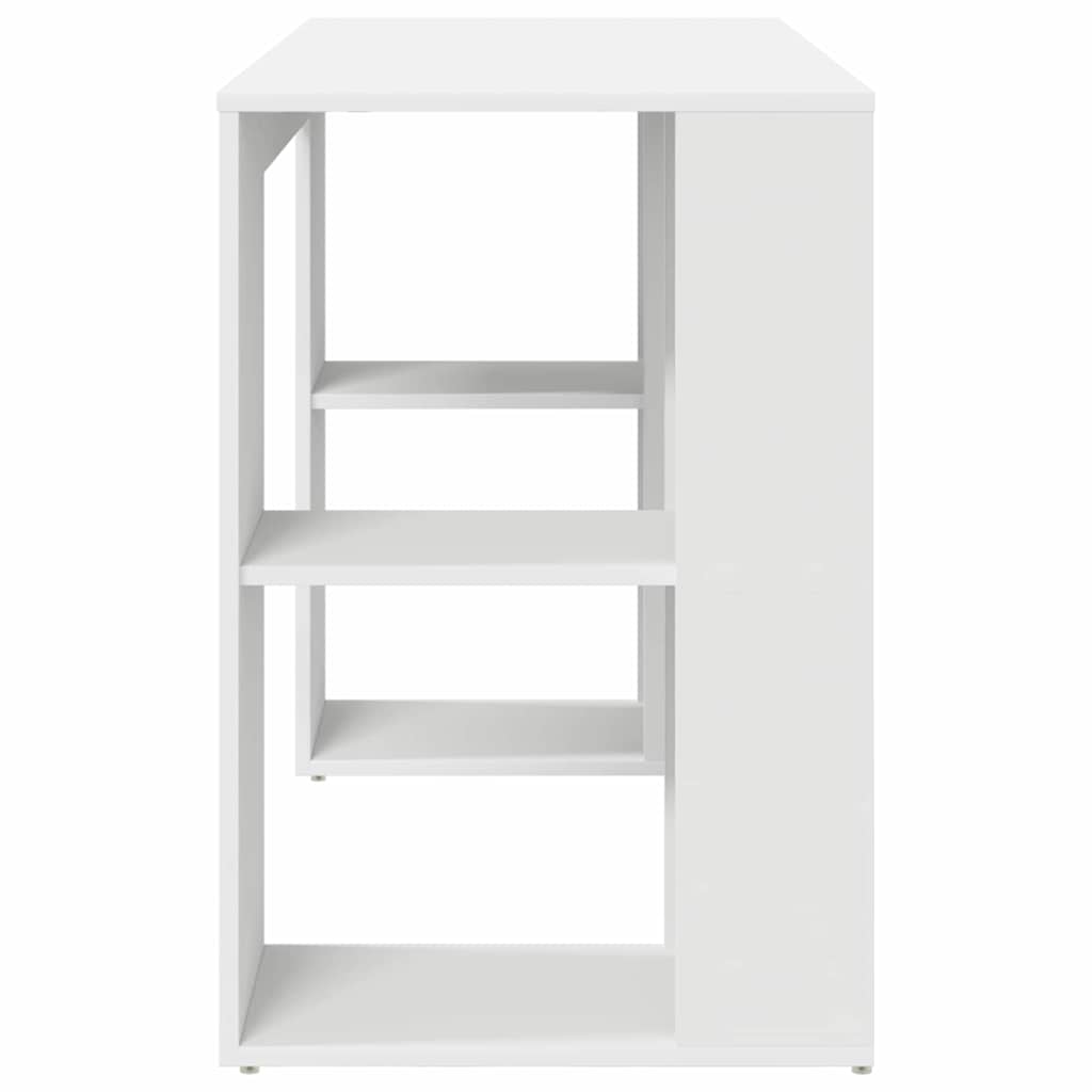 Stalas su saugojimu Balta 130 x 50.5 x 75 cm Apdirbta mediena