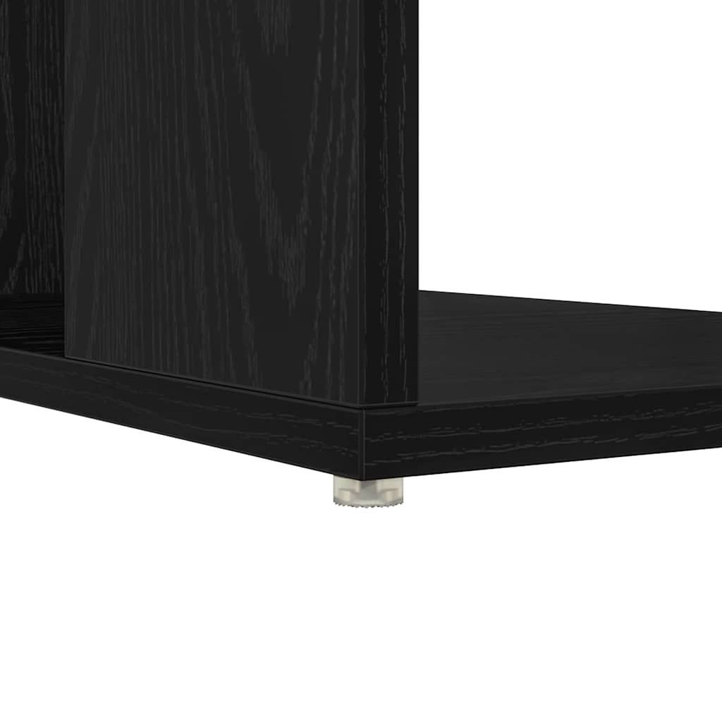 Desk with storage Black oak 130 x 50.5 x 75 cm