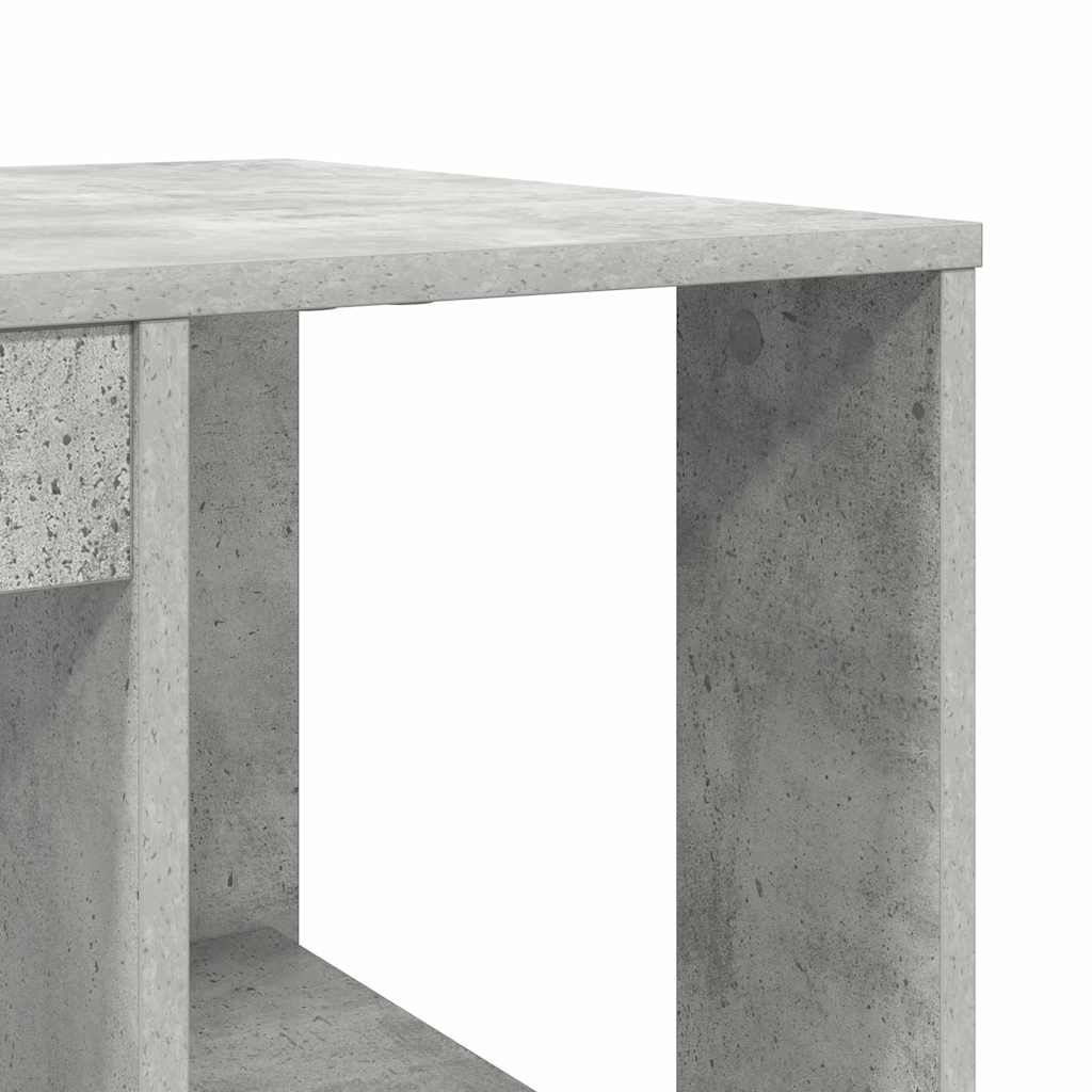 Galds ar glabātuvi un plauktu Betona pelēks 130 x 50.5 x 75 cm