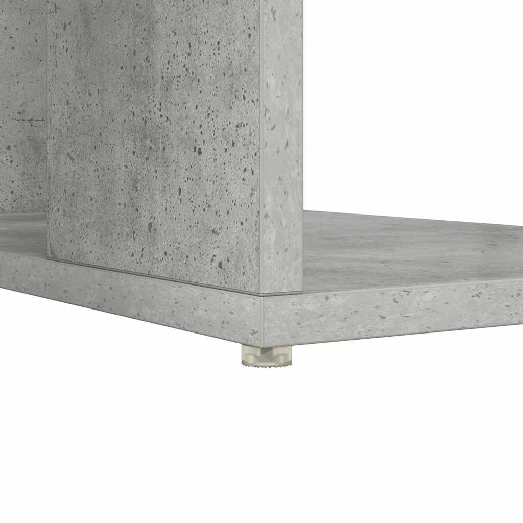 Galds ar glabātuvi un plauktu Betona pelēks 130 x 50.5 x 75 cm