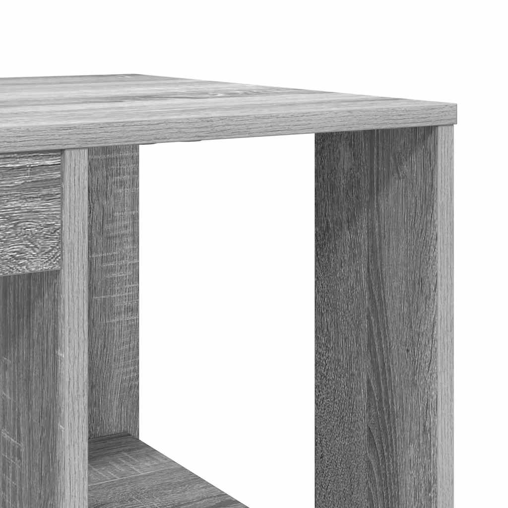 Stalas su saugojimu su lentyna Pilkas Sonoma 130 x 50.5 x 75 cm