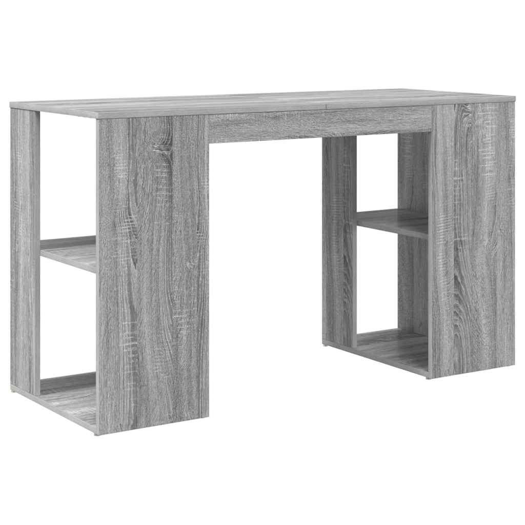 Stalas su saugojimu su lentyna Pilkas Sonoma 130 x 50.5 x 75 cm