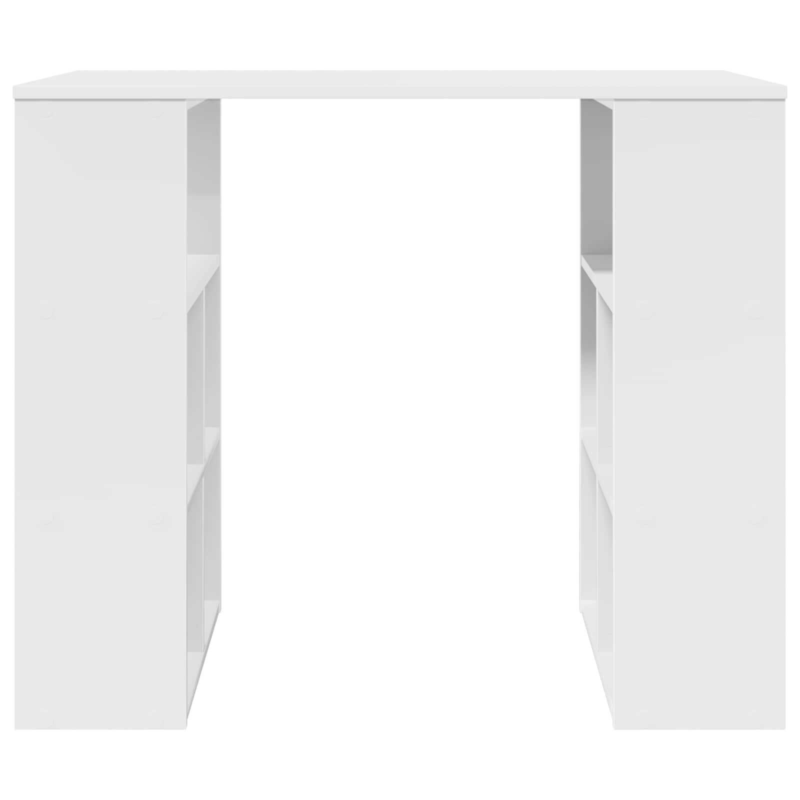 Stalas su lentyna Balta 90 x 50 x 75 cm Apdirbta mediena