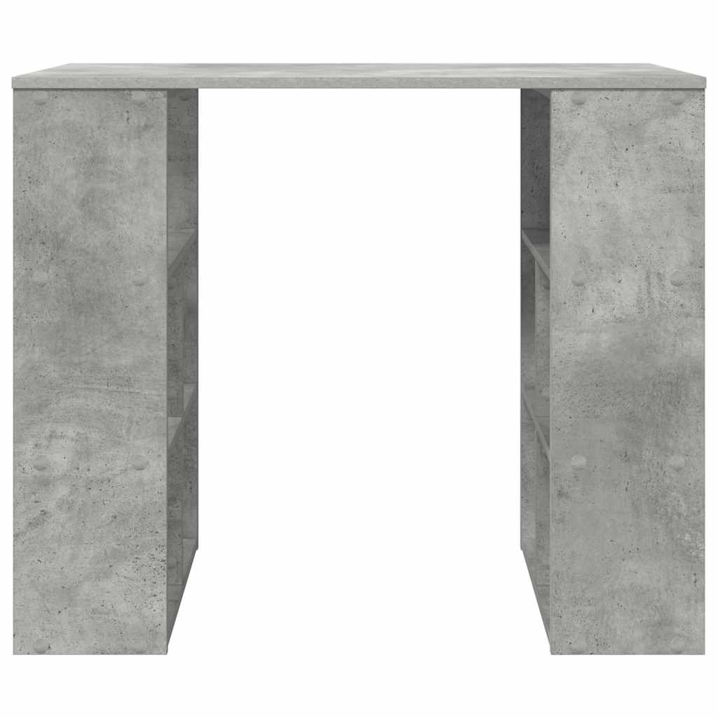 Galds ar plauktu Betona pelēks 90 x 50 x 75 cm Inženierijas koks