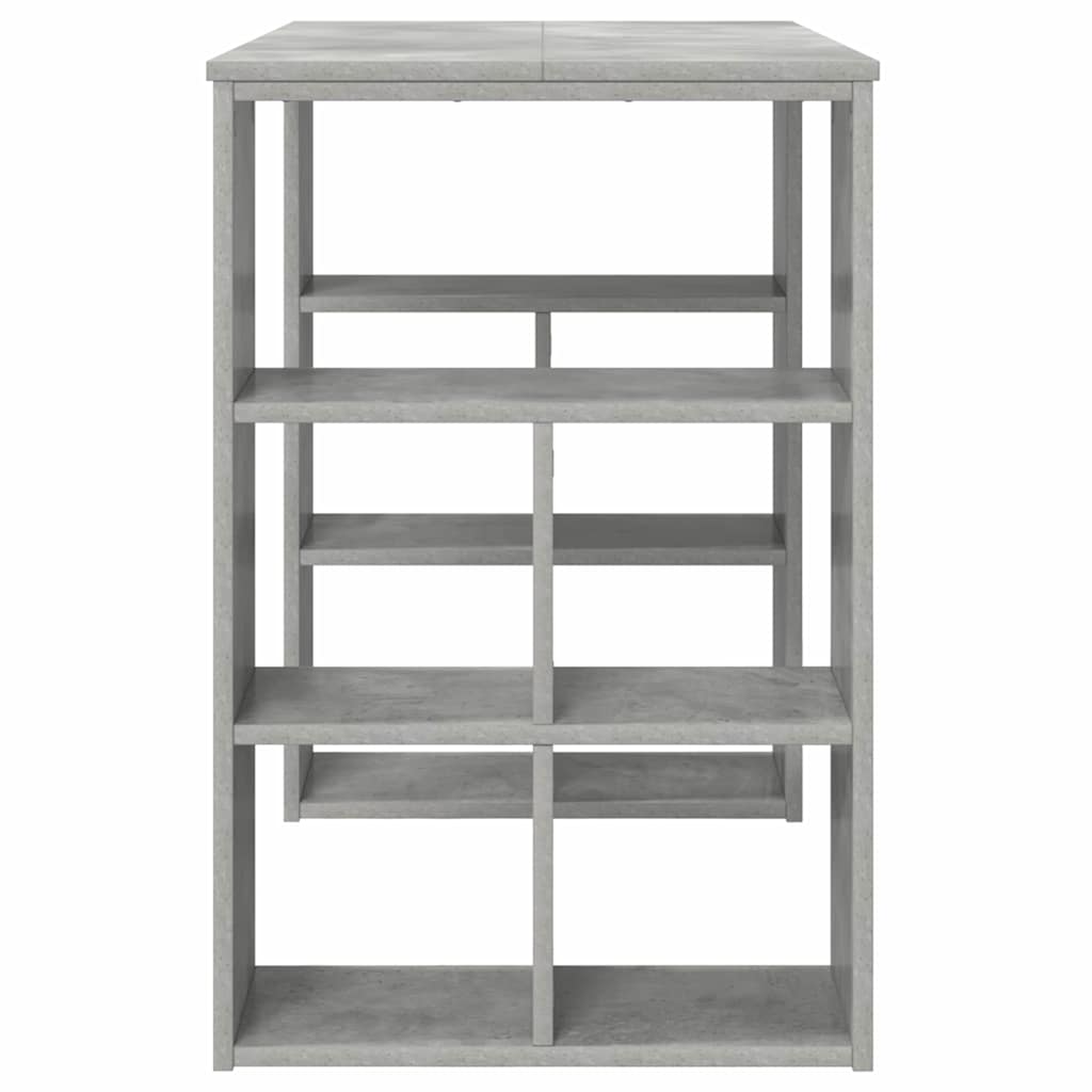 Galds ar plauktu Betona pelēks 90 x 50 x 75 cm Inženierijas koks