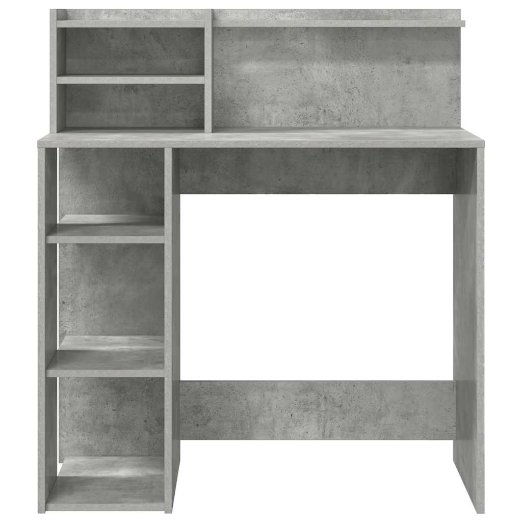 Stalas su saugojimu su lentyna Betono pilka 90 x 48 x 101.5 cm