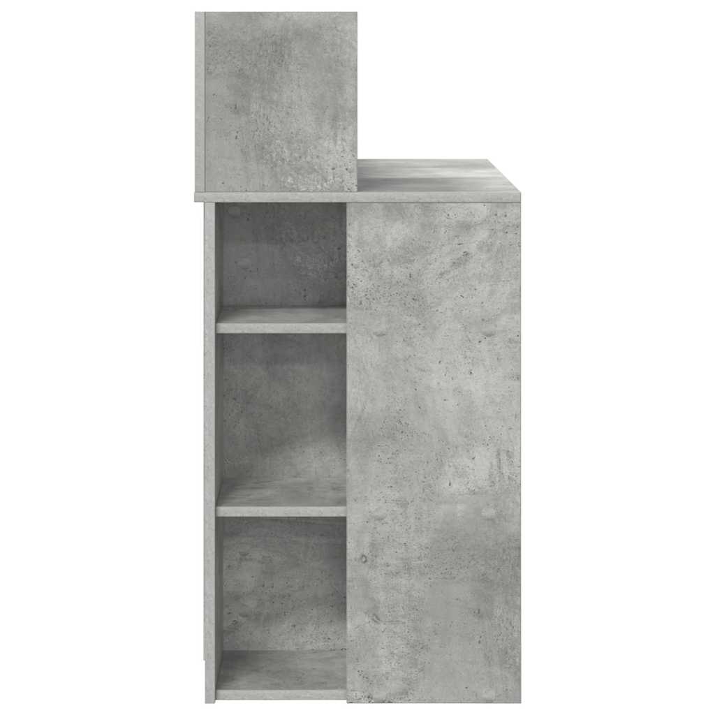 Stalas su saugojimu su lentyna Betono pilka 90 x 48 x 101.5 cm