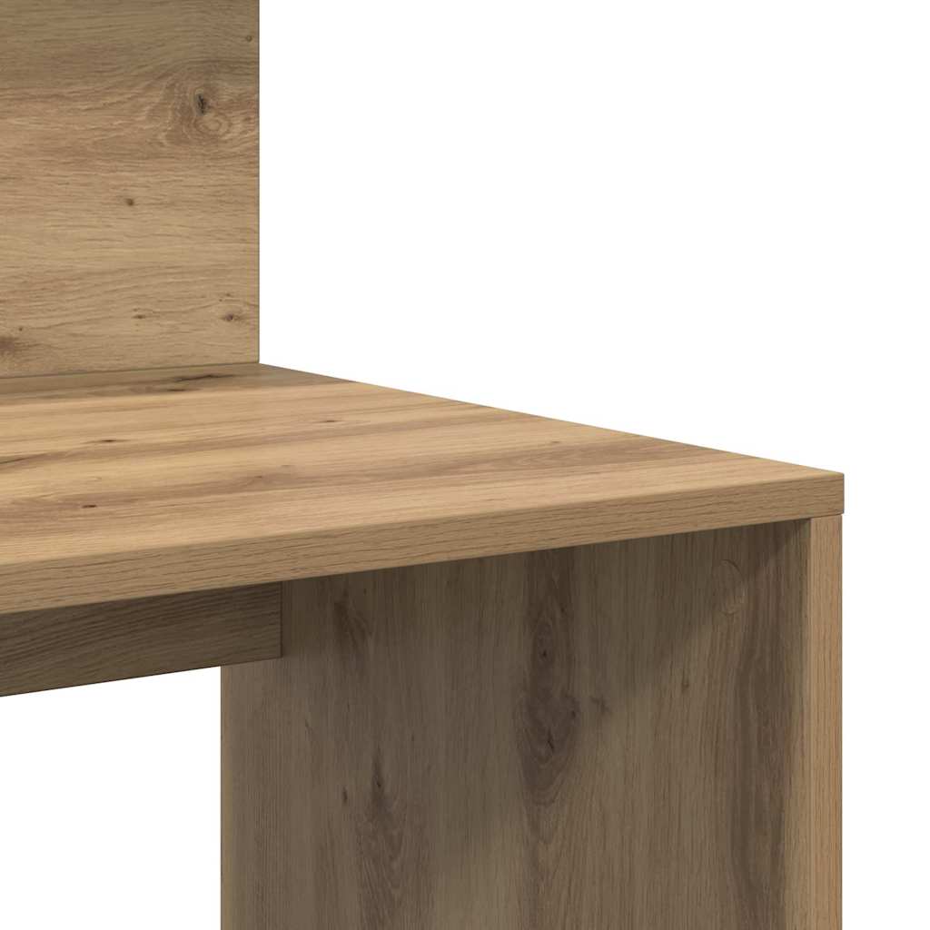 Table with storage artisan oak 90 x 48 x 101.5 cm