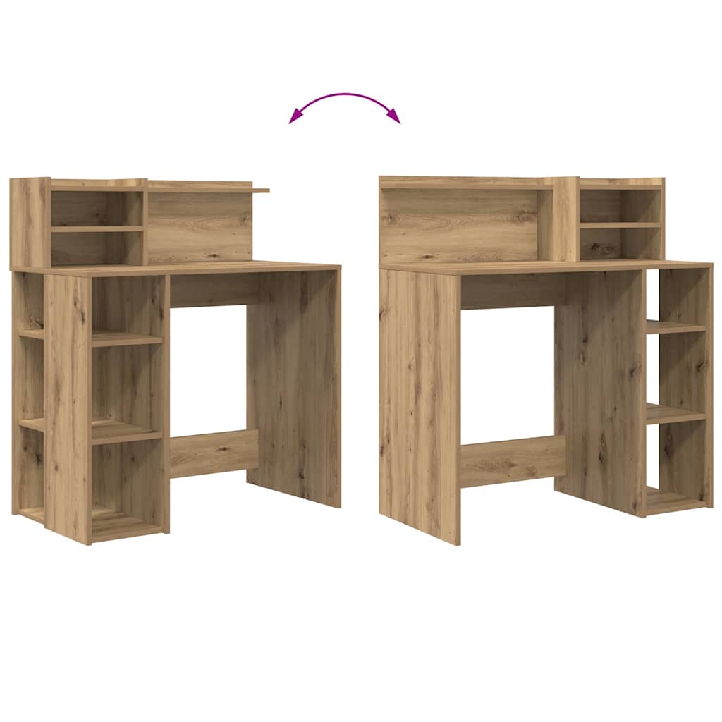 Table with storage artisan oak 90 x 48 x 101.5 cm