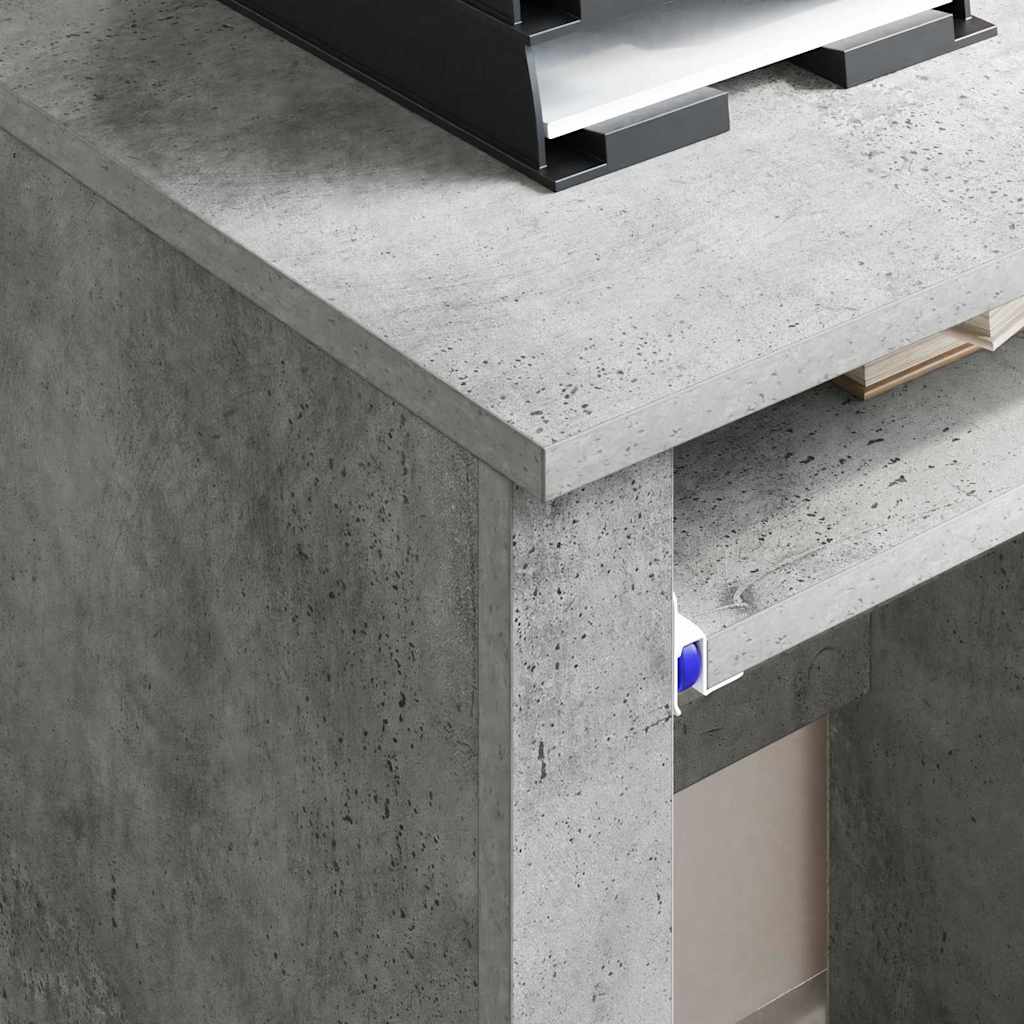 Stalas su ratais Betono pilka 91 x 50 x 77 cm Apdirbta mediena