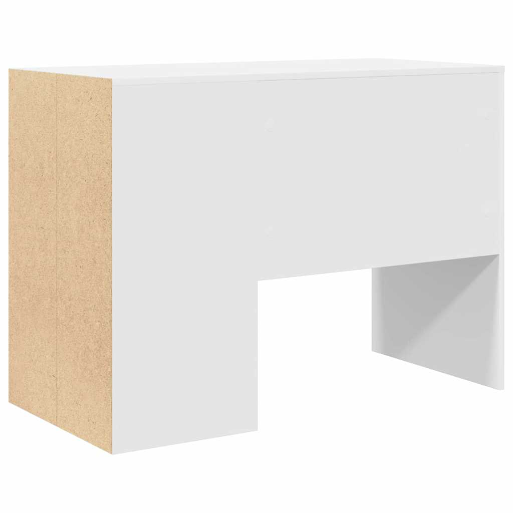 Galds ar plauktu Balts 102 x 50 x 75 cm Apstrādāta koksne