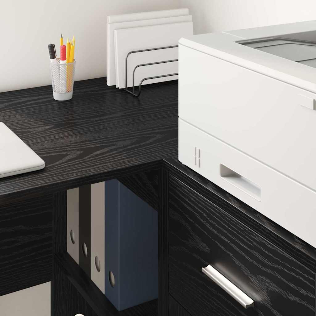 Black oak table 102 x 50 x 75 cm Engineered wood