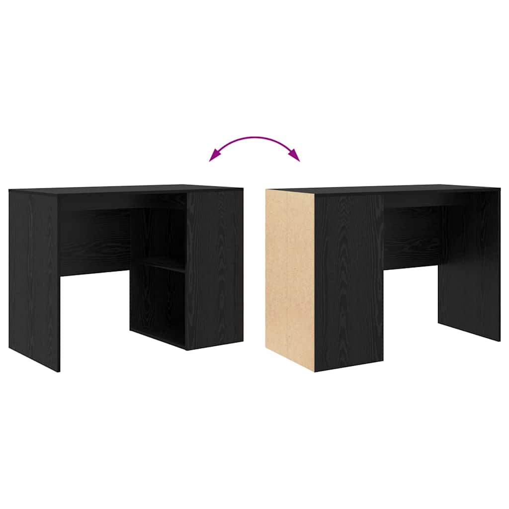 Black oak table 102 x 50 x 75 cm Engineered wood