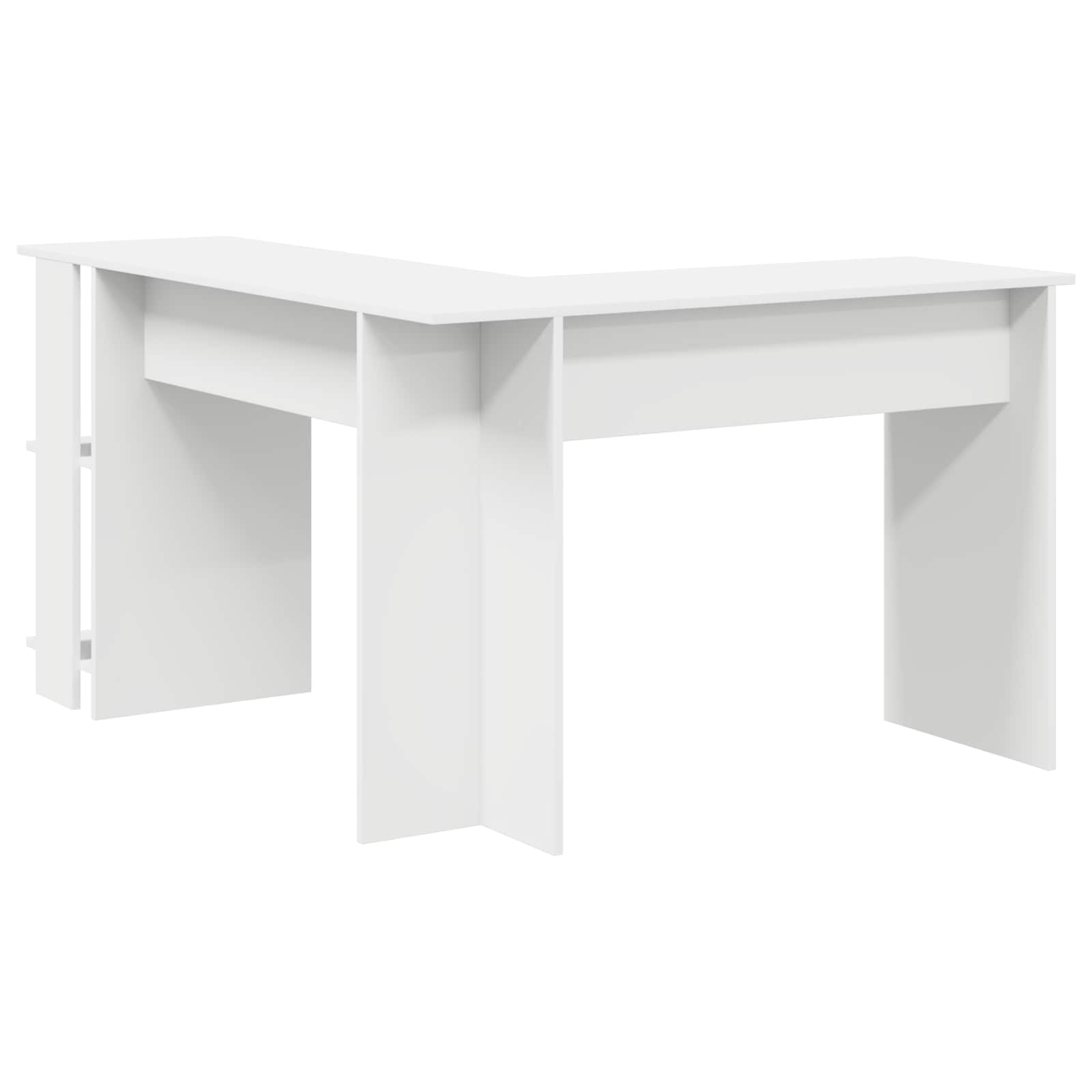 Kampinis stalas su laikymo sistema Balta 140 x 113.5 x 75 cm