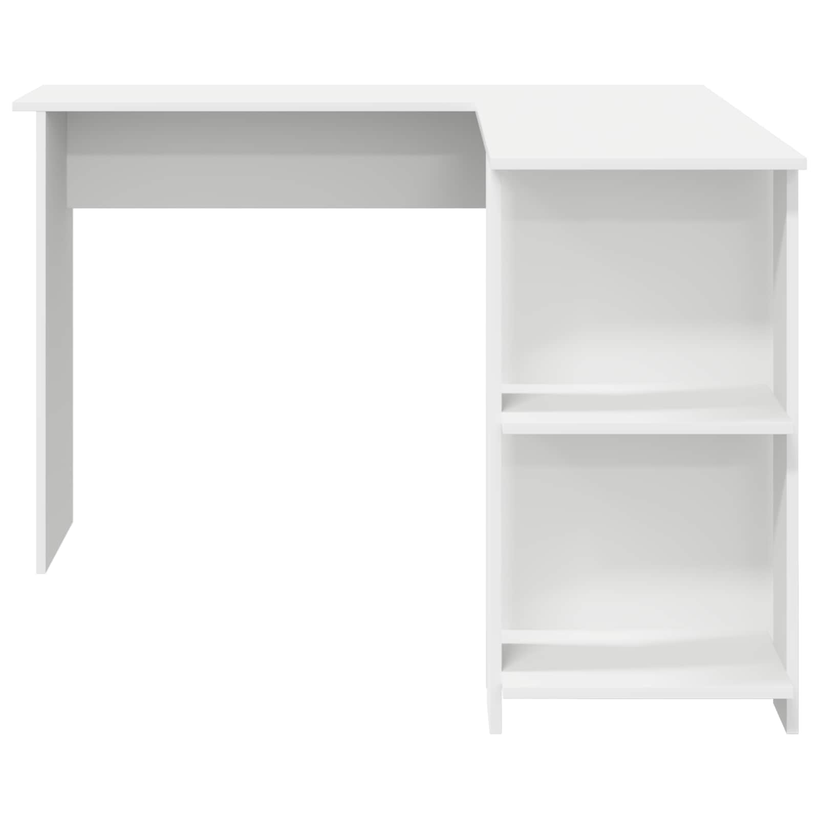 Kampinis stalas su laikymo sistema Balta 140 x 113.5 x 75 cm