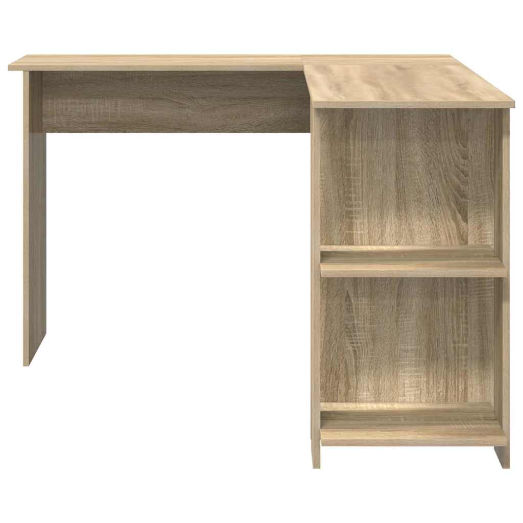Corner desk with storage system with shelf Sonoma oak