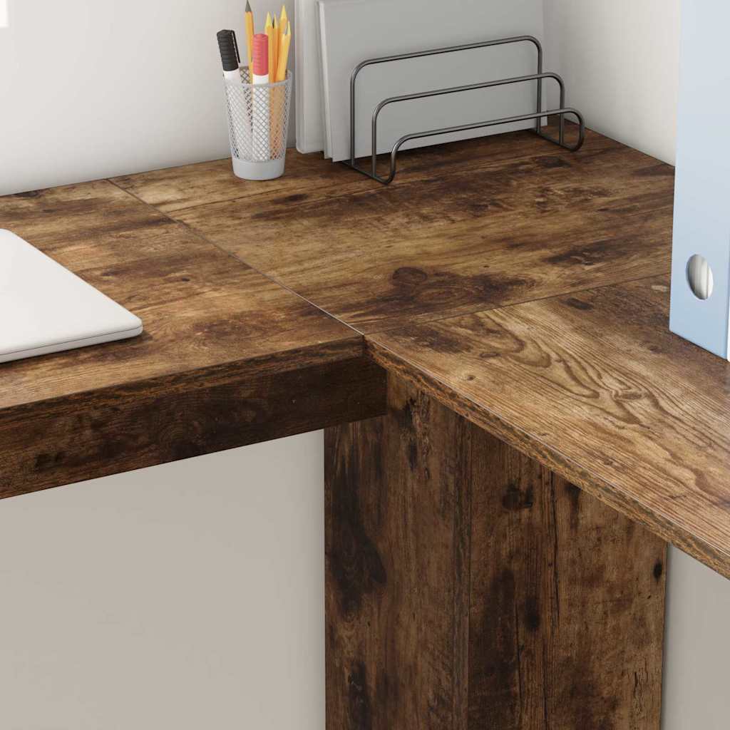Corner Desk Smoked Oak 140 x 113.5 x 75 cm