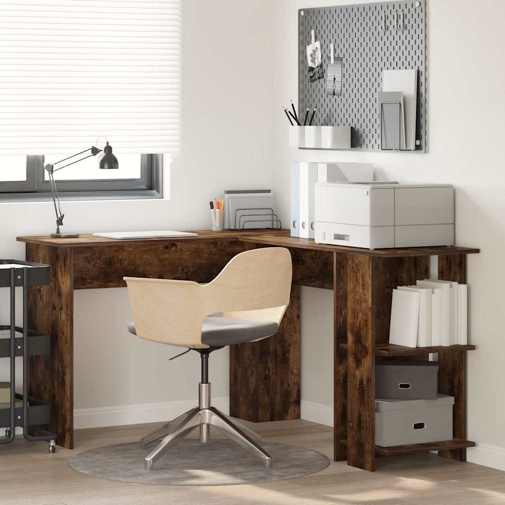 Corner Desk Smoked Oak 140 x 113.5 x 75 cm
