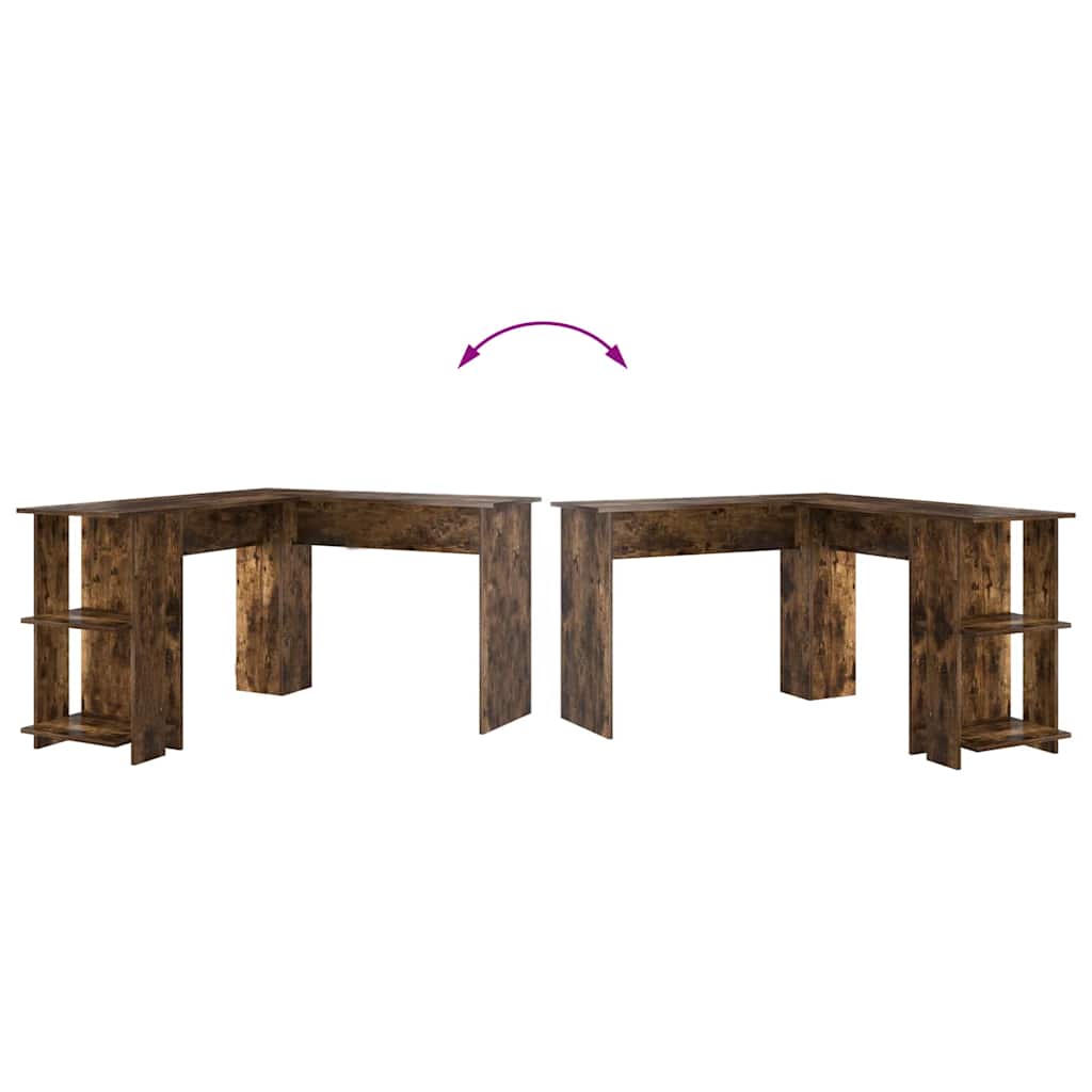 Corner Desk Smoked Oak 140 x 113.5 x 75 cm