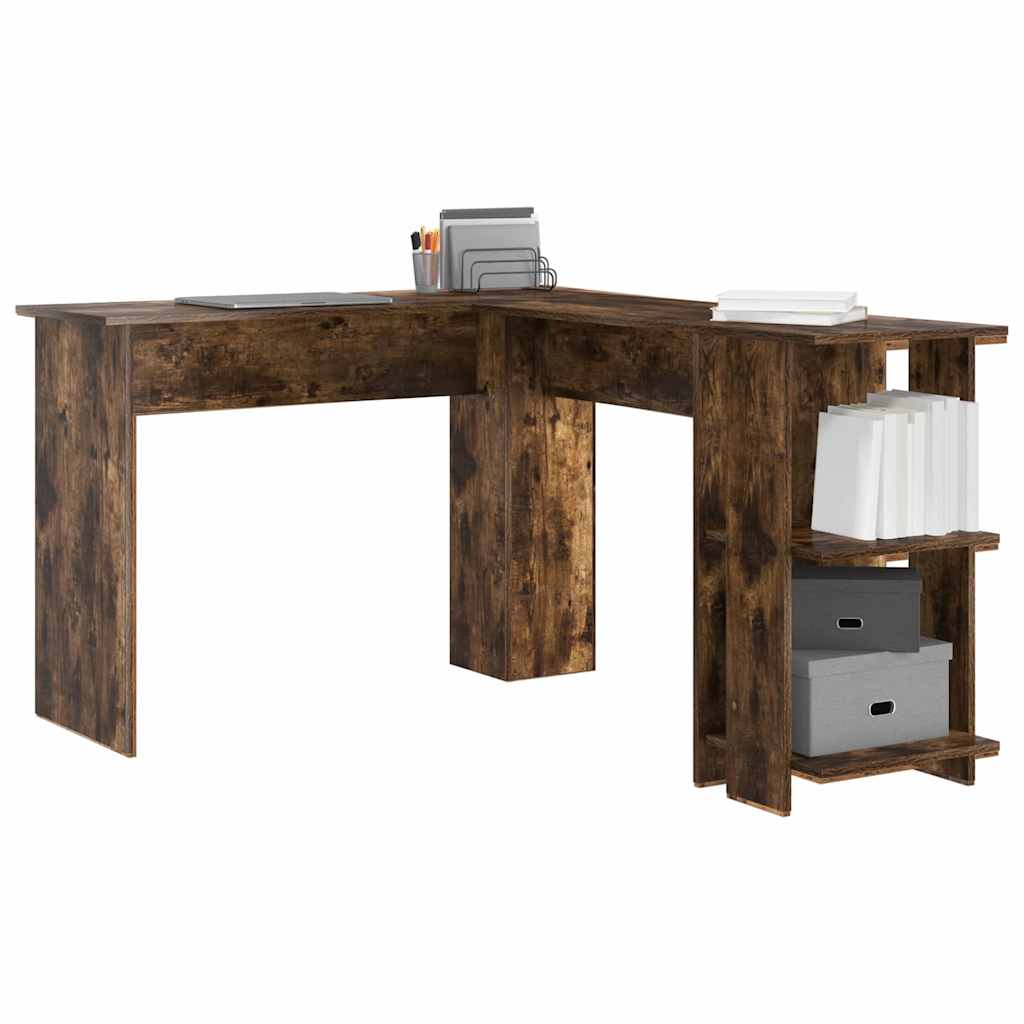 Corner Desk Smoked Oak 140 x 113.5 x 75 cm