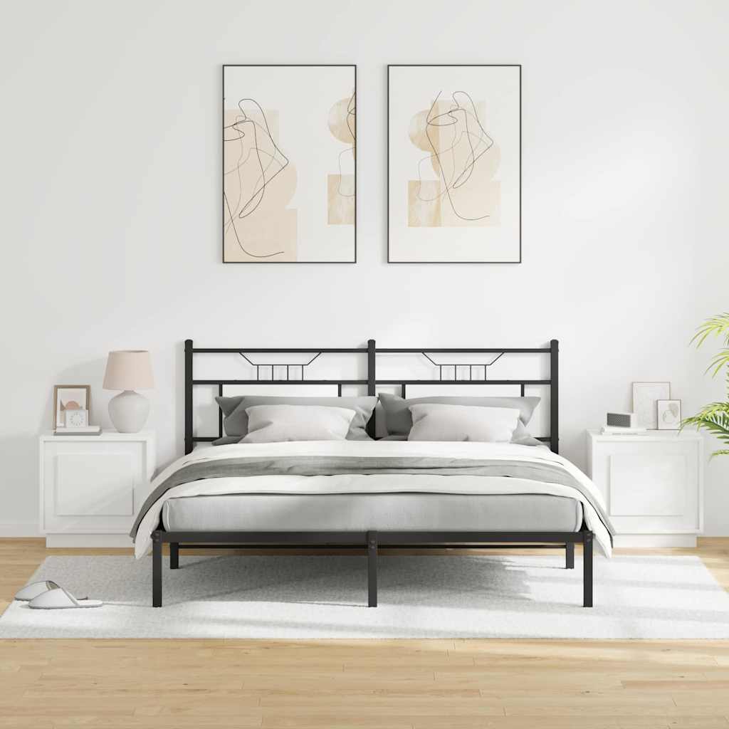Šalia lovos spintelė 2 pcs Balta 44 x 34,5 x 45 cm