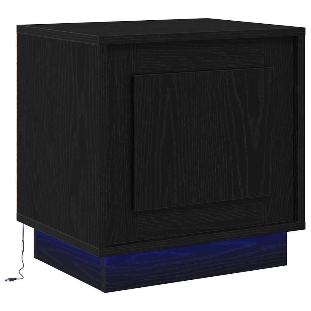 Šalia lovos spintelė 2 pcs Juoda 44 x 34,5 x 45 cm